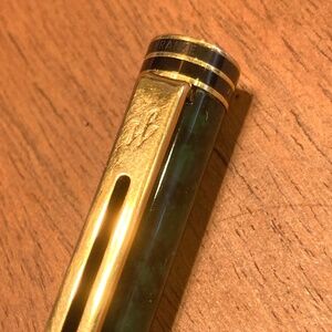 Waterman Exclusive Fountain Pen 18K ideal Nib, Green Marble